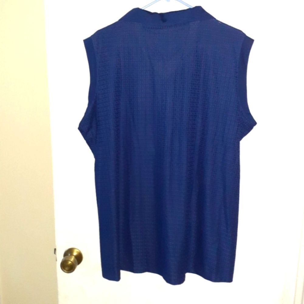 Linda Lopez Golf Shirt Xxl 3x blue sleeveless top - Picture 2 of 4
